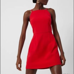 Square Neck Red Dress
